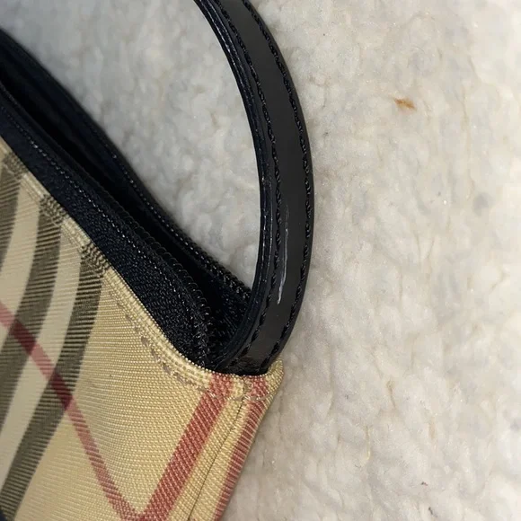 SOLD Burberry Beige House Coated Canvas Pochette Authentic - Picture 14 of 16